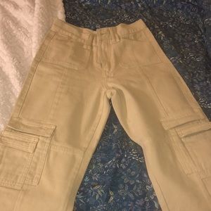 Cream-colored jeans